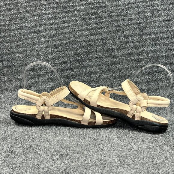 Teva Ventura‎ Cork sandals Women's Size 8.5 Cream Leather Athletic Comfort Beach - Picture 7 of 13